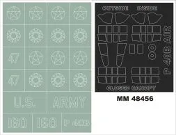 P-40B maxi mask für Airfix 1:48