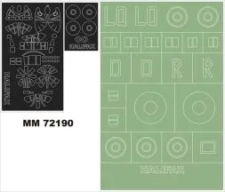 H.P. HALIFAX Mk.I/ II GR.II maxi mask für Revell 1:72