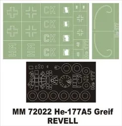 He 177 Greif maxi mask for Revell 1:72