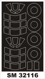 Hurricane Mk.I (late) mask for PCM 1:32