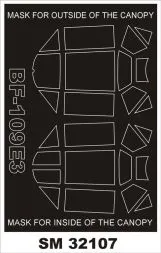 Bf 109E-3 mask für Trumpeter 1:32