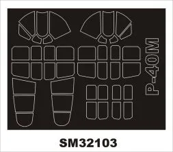 P-40M Mask für Hasegawa 1:32
