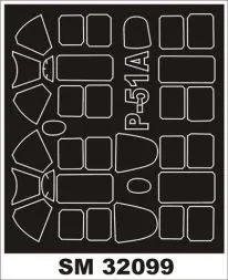 P-51A Mustang mask für Hobbycraft 1:32