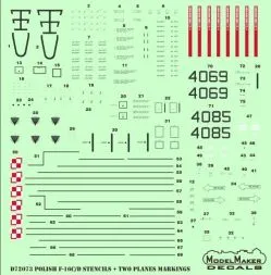 F-16C/D Polish Stencils 1:72