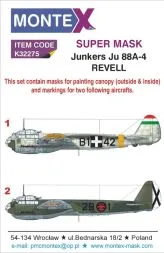 Ju 88A-4 super mask für Revell 1:32