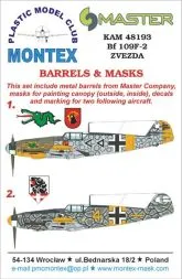 Bf 109F-2 mask & Barrels für Zvezda part.2 1:48