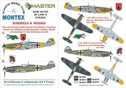 Bf 109F-2 mask & Barrels for Zvezda part.2 1:48