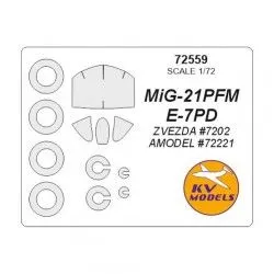 MiG-21PFM/ E-7PD mask 1:72