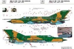 MiG-21MF stencil 1:144