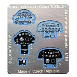 Folland Gnat T.1 Instrumet panels for Airfix 1:48