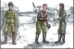 Soviet Pilots and Mechanic WW.II 1:72