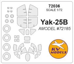 Yak-25B mask for Amodel 1:72