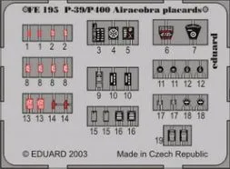 P-39/ P-400 placards 1:48