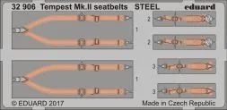 Tempest Mk.II seatbelts STEEL 1:32