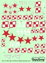 Yak-1/-3/-7/-9 in Polish service vol.1 1:72