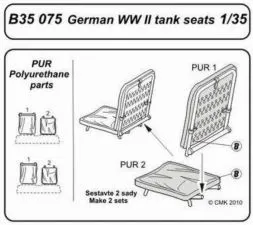 German tank seats WW II 1:35