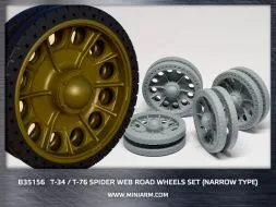 T-34/76 Spider web road wheels set (narrower tires) 1:35