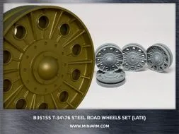 T-34/76 Steel road wheels set (late type) 1:35