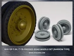 T-34/76 Pressed road wheels set (narrow type) 1:35