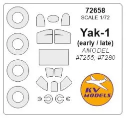 Yak-1 mask for Amodel 1:72