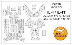Il-4/ Il-4T mask for Zvezda 1:72