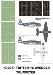 TBF/ TBM-1C Avenger super Mask for Trumpeter 1:32