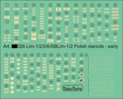 Lim-1/2/5/6/SBLim1/2 Polish stencils - Early 1:72