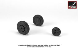 MiG-21 late type wheels w/ weighted tires 1:72
