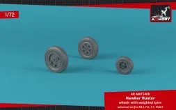 Hawker Hunter wheels w/ weighted tires 1:72