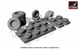 MiG-31 wheels w/ weighted tires 1:48
