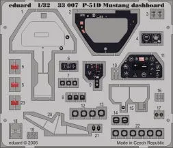P-51D dashboard for Hasegawa 1:32