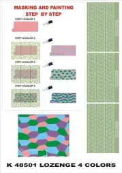 German Lozenge Camouflage - 4 Colors 1:48