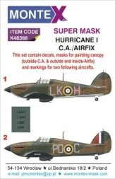 Hurricane Mk.I super mask for C.A. & Airfix 1:48