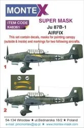 Ju 87B-1 super mask for Airfix 1:48