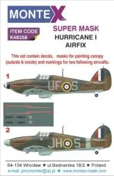 Hurricane Mk.I super mask for Airfix 1:48