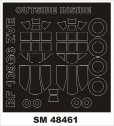 Bf 109G-6 mask for Zvezda 1:48