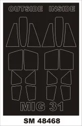 MiG-31 mask for Hobby Boss 1:48