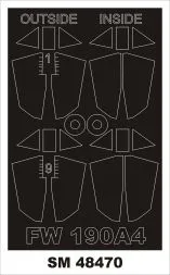 Fw 190A-4 mask for Eduard 1:48