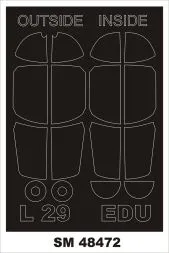 L-29 Delfin mask for AMK/ Eduard 1:48