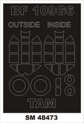 Bf 109G-6 mask for Tamiya 1:48