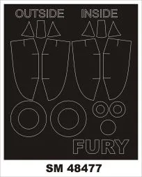 Sea Fury FB.11 mask for Airfix 1:48