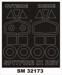 Spitfire Mk.IX mask for Revell 1:32