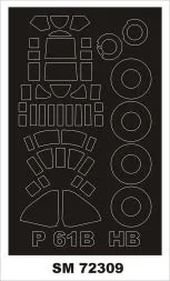 P-61B mask for Hobby Boss 1:72