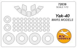 Yak-40 mask for Mars Models 1:72