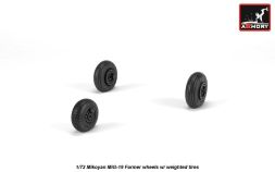 MiG-19 wheels w/ weighted tires 1:72