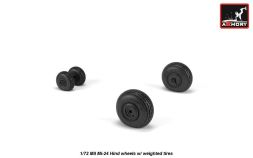 Mil Mi-24 Hind wheels w/ weighted tires 1:72