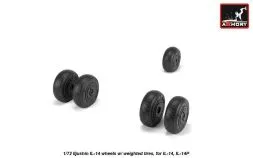 Il-14 wheels w/ weighted tires 1:72