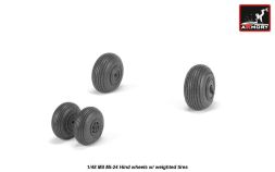 Mil Mi-24 Hind wheels w/ weighted tires 1:48