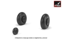 Il-2 Bark early type wheels w/ weighted tires 1:48