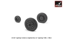 EE Lightning-II early type wheels w/ weighted tires 1:3